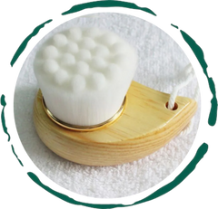 Facial Brush with Bamboo Handle
