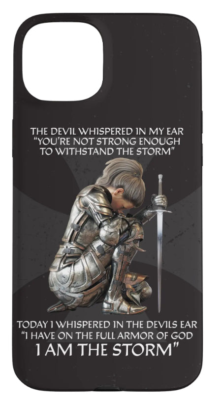 iPhone 15 Plus I Am The Storm Phone Cases Christian Sayings Gifts Women Mom Case